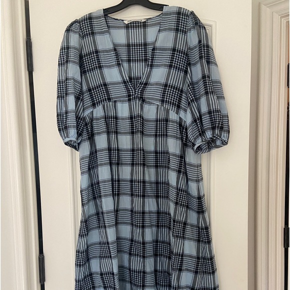 zara blue gingham dress | Dresses | Midi Zara Navy / White